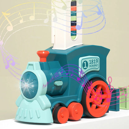 Automatic Domino Train Set - STEM Montessori Building Toy for Kids