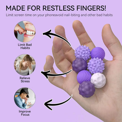 4 Pcs Silicone Magnetic Sensory Balls, Stress Relief Sensory Toy for Adult and Kids