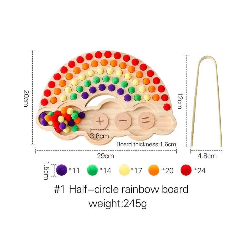 Wooden Rainbow Busy Board - LittleOzKid