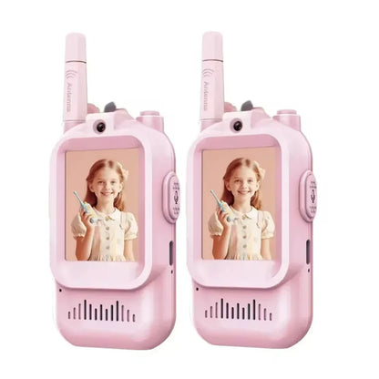Kids’ Rechargeable Video Walkie‑Talkies 2‑Pack with Intercom
