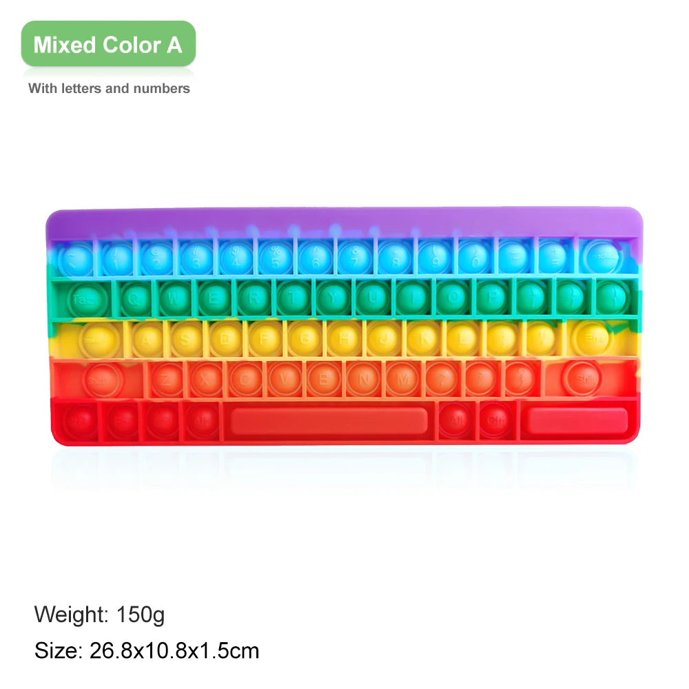 Keyboard Push Bubble Fidget Sensory Toys, Stress Reliever for Kids and Adults - LittleOzKid