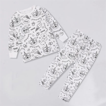 DIY Color-Your-Own Kids Pajama Set, 2-Piece Coloring Kit