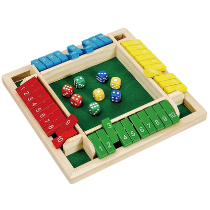 Wooden Shut the Box Game – Educational Dice Play for Kids & Families