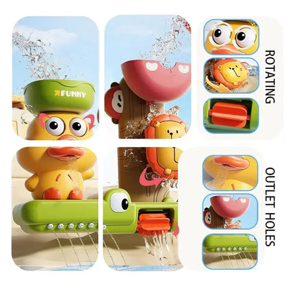 Baby Bath Toy Waterwheel Duck Flower Water Spray Shower Toy for Kids