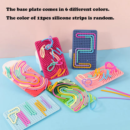 Silicone Sensory Activity Board – Quiet Travel Toy & Fidget for Focus