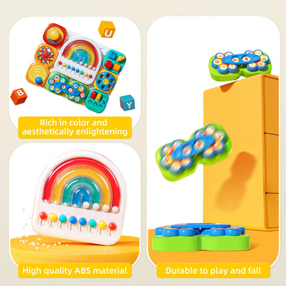 Sensory Baby Activity Board for Fine Motor Skills & Hands-On Play