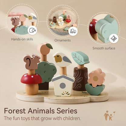 Montessori Wooden Color Recognition & Bouncing Toy