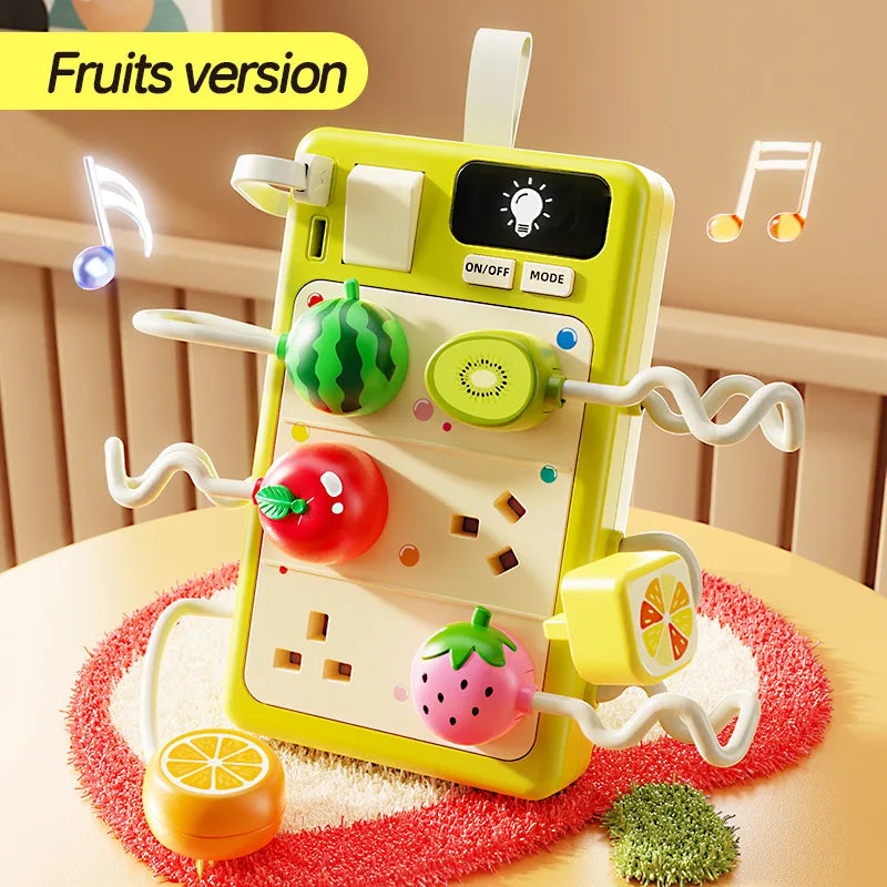 Montessori Sensory Busy Board Plug Toy for Fine Motor Skills