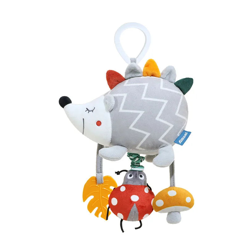 Baby Stretch Activity Spiral Plush Mobile - Sensory Hanging Toy for Car Seat, Crib, Pram, and Stroller