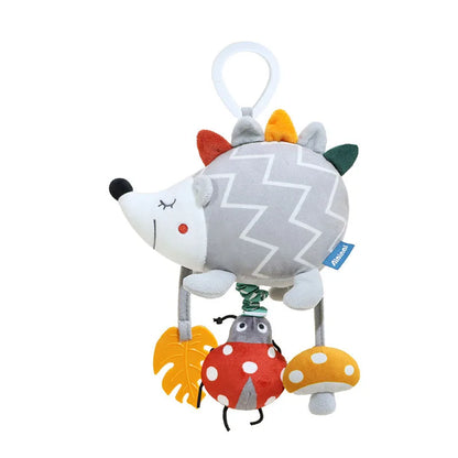 Baby Stretch Activity Spiral Plush Mobile - Sensory Hanging Toy for Car Seat, Crib, Pram, and Stroller