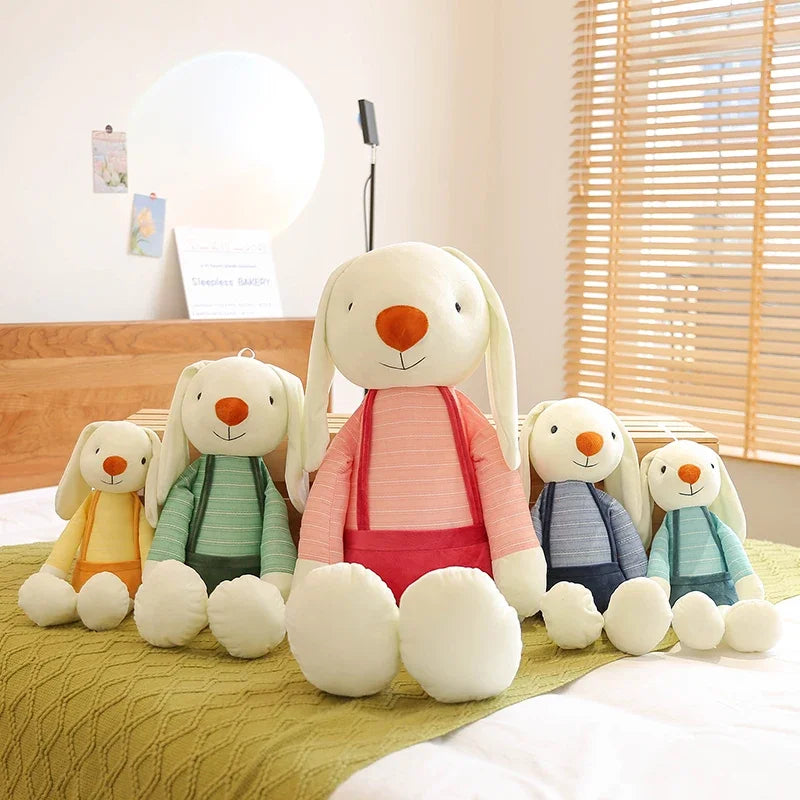 Cute Bunny Plush Toy, Soft Stuffed Animal Sensory Sleeping Decoration Pillow for Kids