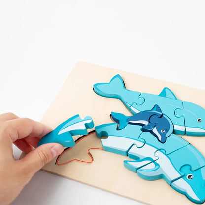 Montessori Wooden Animal Jigsaw Puzzle – (Buy 4 for $64)