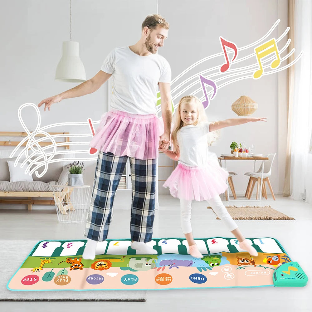 Foldable Musical Piano Mat, Keyboard Dance Mat for Kids & Toddlers
