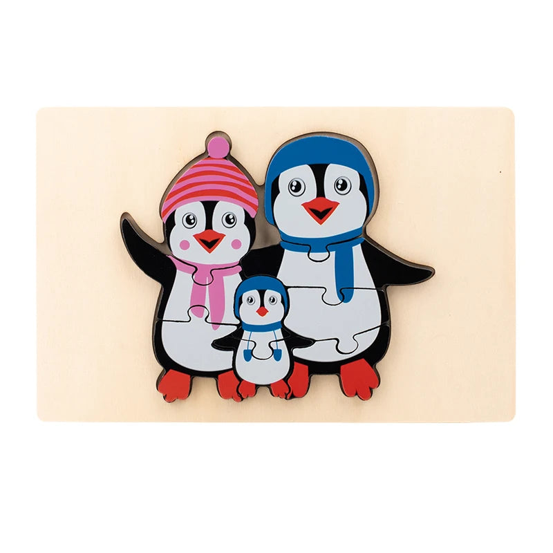 Montessori Wooden Animal Jigsaw Puzzle – (Buy 4 for $64)