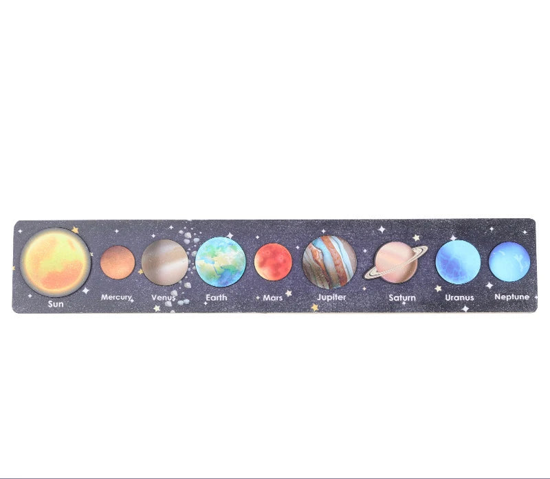 Children Wooden Space Planet Puzzles Montessori Toys, Planet, Solar System Puzzle