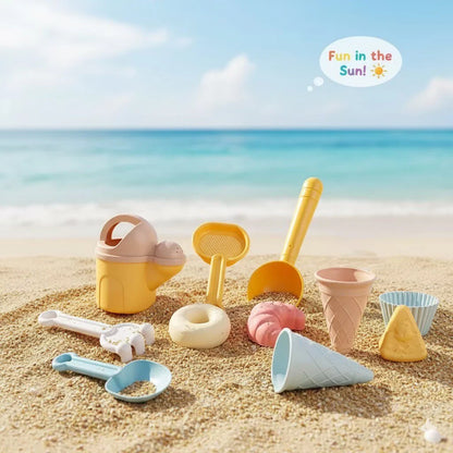 11-Piece Kids Beach Toy & Gardening Set with Straw Water Bottle & Crossbody Bag