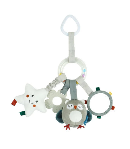 Baby Stretch Activity Spiral Plush Mobile - Sensory Hanging Toy for Car Seat, Crib, Pram, and Stroller