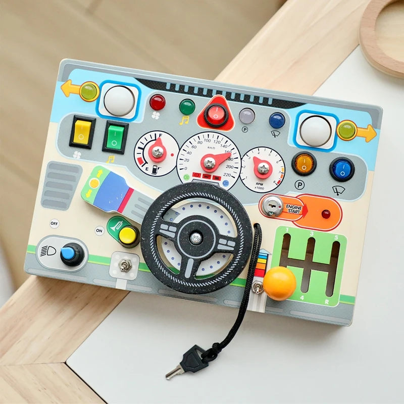 Montessori Toddlers Wooden Steering Wheel
