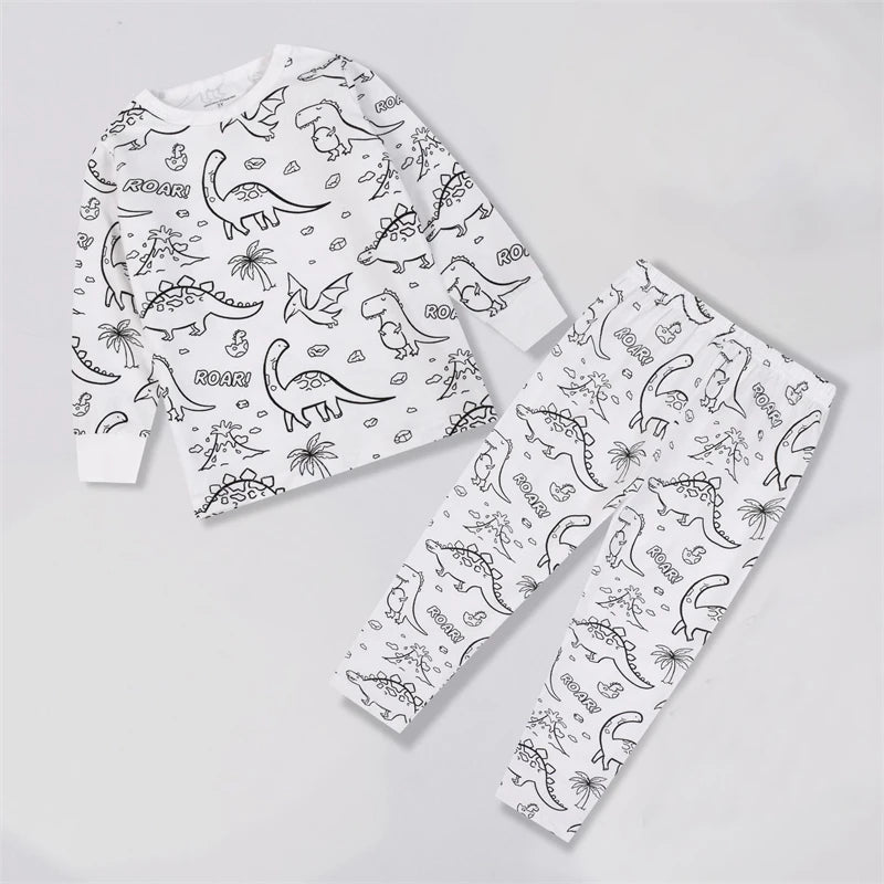 DIY Color-Your-Own Kids Pajama Set, 2-Piece Coloring Kit