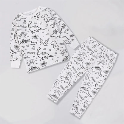 DIY Color-Your-Own Kids Pajama Set, 2-Piece Coloring Kit