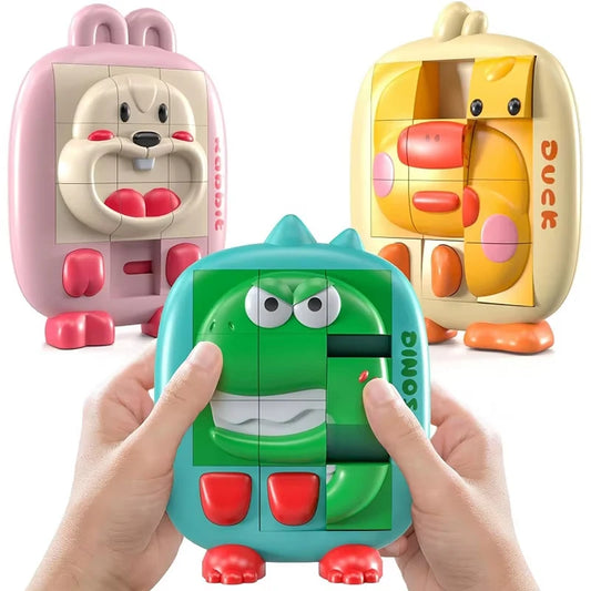 3D Sliding Puzzle Animal Game, Travel Toy
