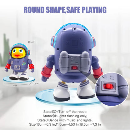 Musical Dancing Duck Toy – Lights, Sounds & Space Robot Fun for Babies & Kids