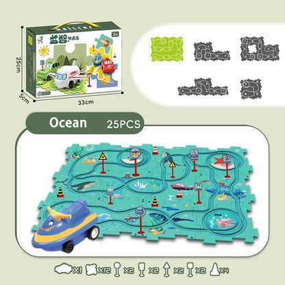 Montessori Electric Railcar Puzzle Montessori Toy