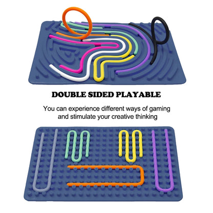 Silicone Sensory Activity Board – Quiet Travel Toy & Fidget for Focus