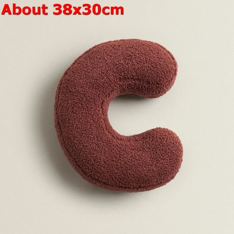 Letters Plush Throw Pillow – Soft Stuffed Kids Toy, Doll, Sofa Cushion, and Room Decor