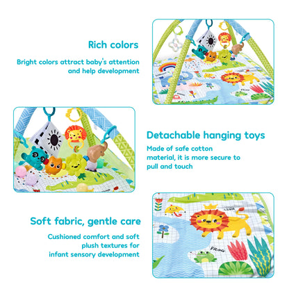 Baby Fitness Play Gym – Soft Crawling Mat & Activity Rack for Newborns and Toddlers