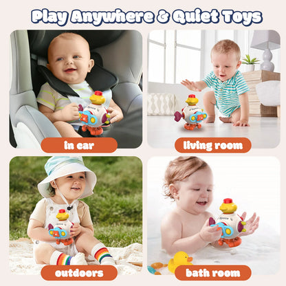 8 in 1 Baby Montessori Educational Busy Cube, Hands On Motor Skills & Learning Toy