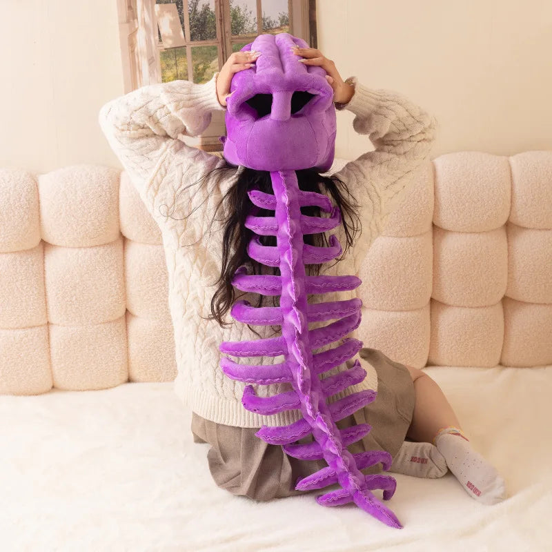 75/115cm Cozy Dinosaur Skeleton Head Costume Plush Toy