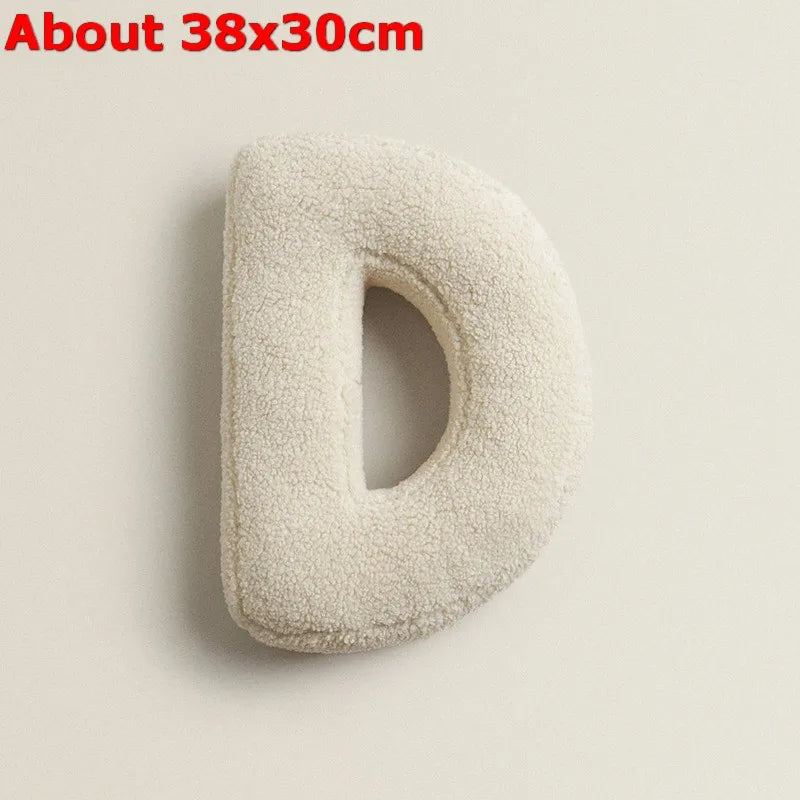 Letters Plush Throw Pillow – Soft Stuffed Kids Toy, Doll, Sofa Cushion, and Room Decor