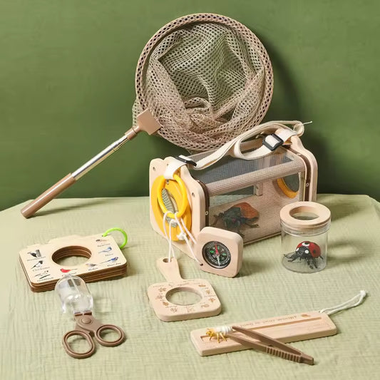 9pc Kids Nature Exploration Kit, Insect Catcher & Bug Viewer Box