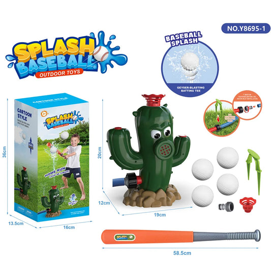 Cactus Sprinkler Toy for Kids – Outdoor Water Spray Splash Toy for Summer, Backyard, Garden