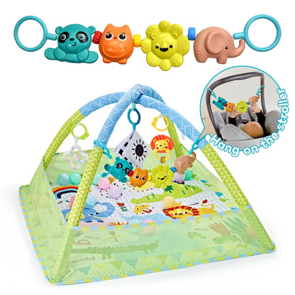 Baby Fitness Play Gym – Soft Crawling Mat & Activity Rack for Newborns and Toddlers