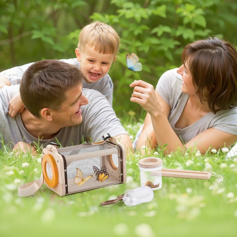 9pc Kids Nature Exploration Kit, Insect Catcher & Bug Viewer Box