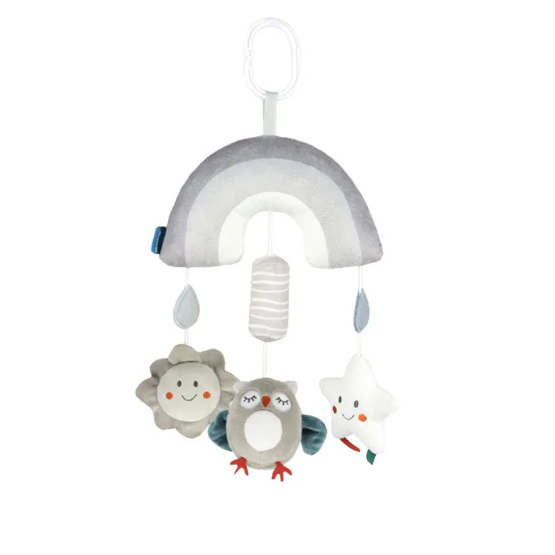 Baby Stretch Activity Spiral Plush Mobile - Sensory Hanging Toy for Car Seat, Crib, Pram, and Stroller