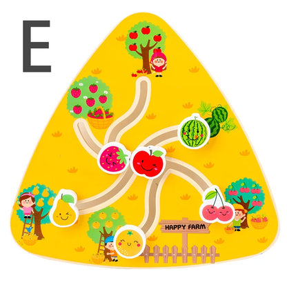 Montessori Wooden Maze Puzzle Boards, Matching Games Educational Learning Toys