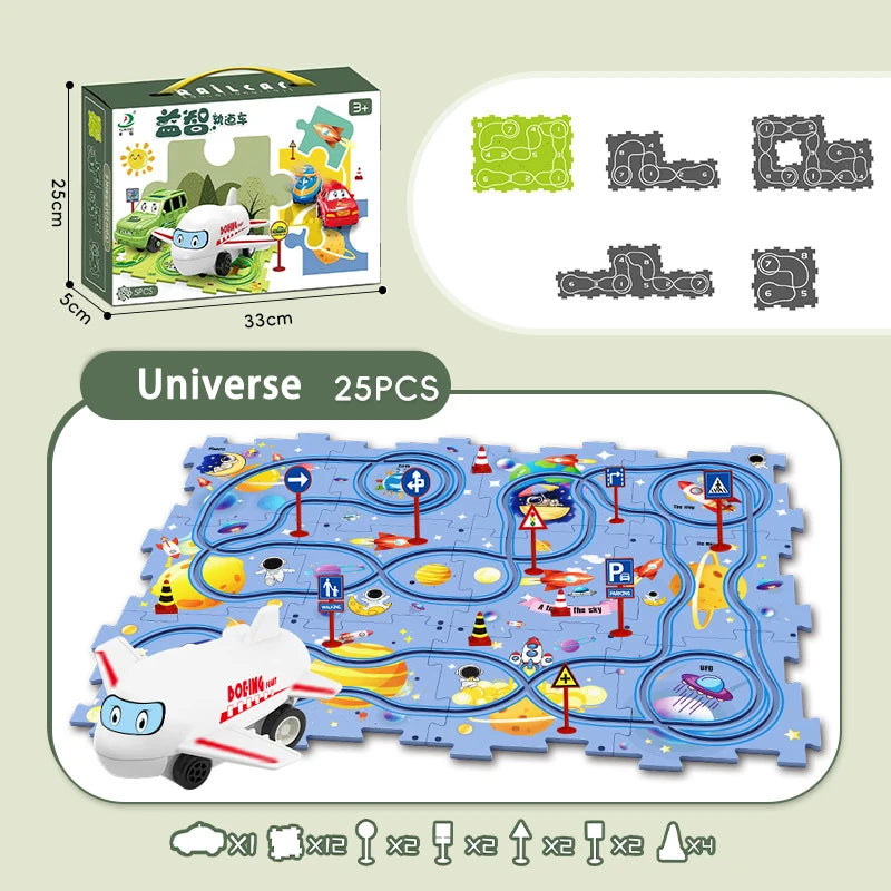 Montessori Electric Railcar Puzzle Montessori Toy