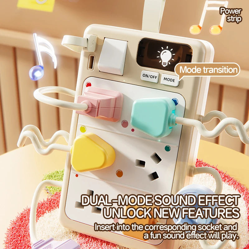Montessori Sensory Busy Board Plug Toy for Fine Motor Skills