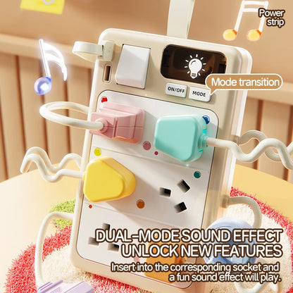 Montessori Sensory Busy Board Plug Toy for Fine Motor Skills