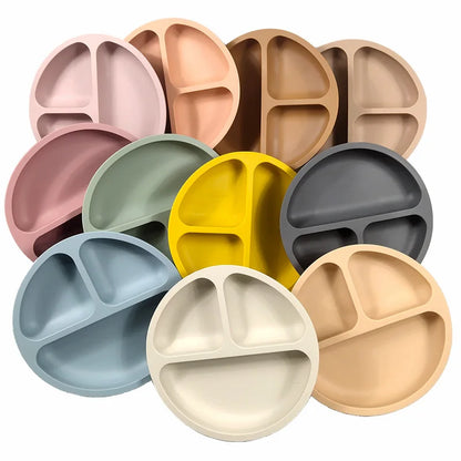 Silicone Suction Divided Plate Baby Children Toddler Feeding(BPA Free) - LittleOzKid
