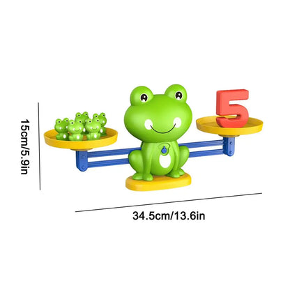 Frog Math Balance Scale, Montessori Number Learning & Counting Toy for Kids