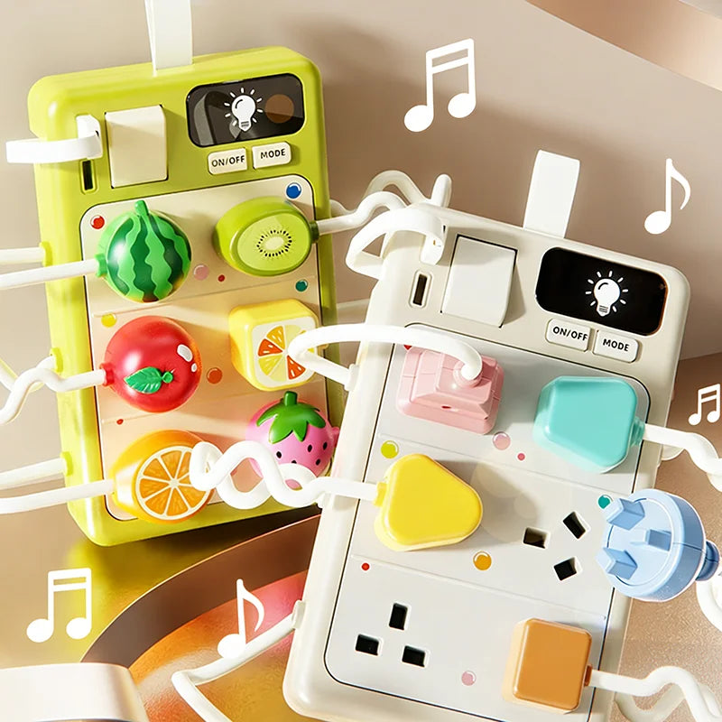 Montessori Sensory Busy Board Plug Toy for Fine Motor Skills