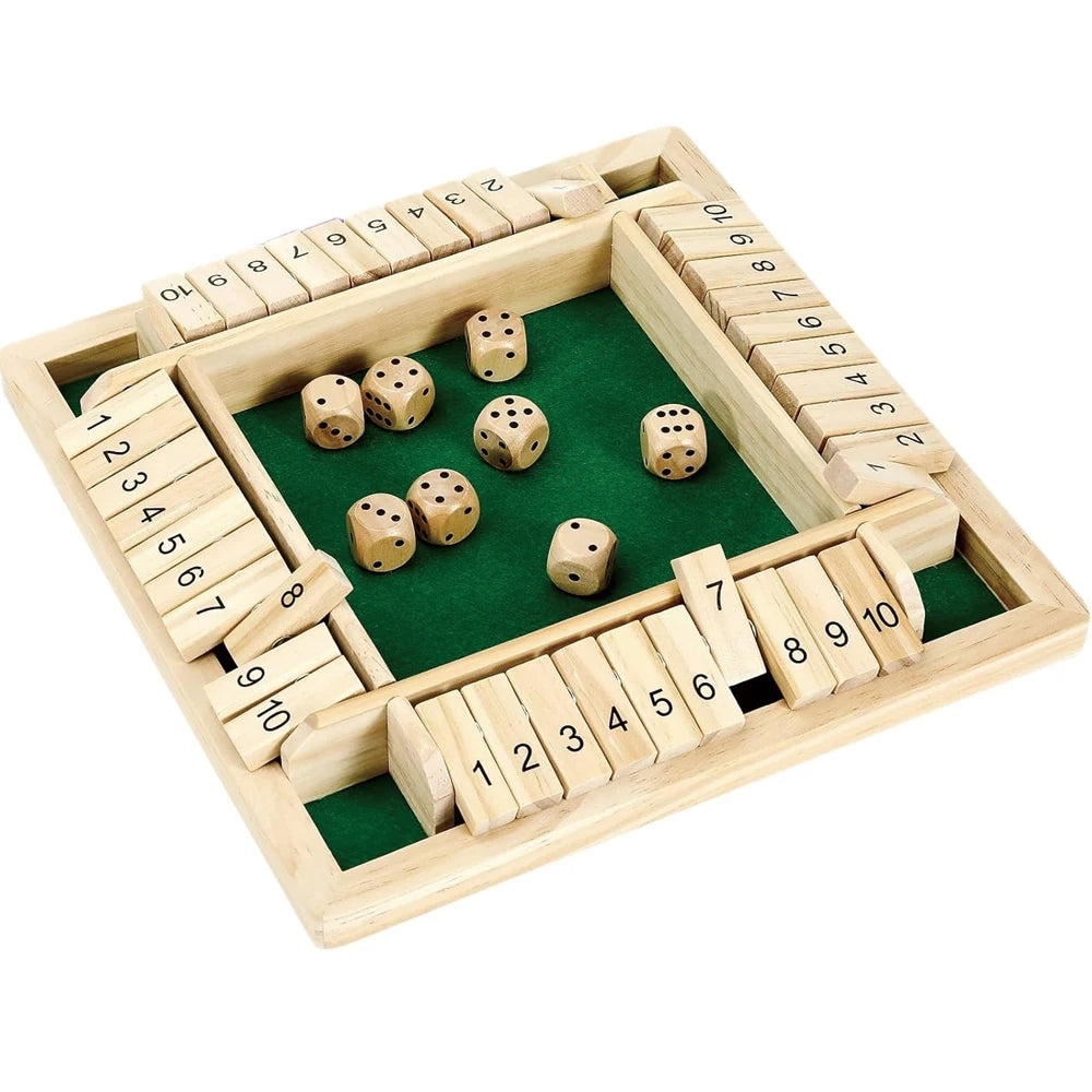 Wooden Shut the Box Game – Educational Dice Play for Kids & Families