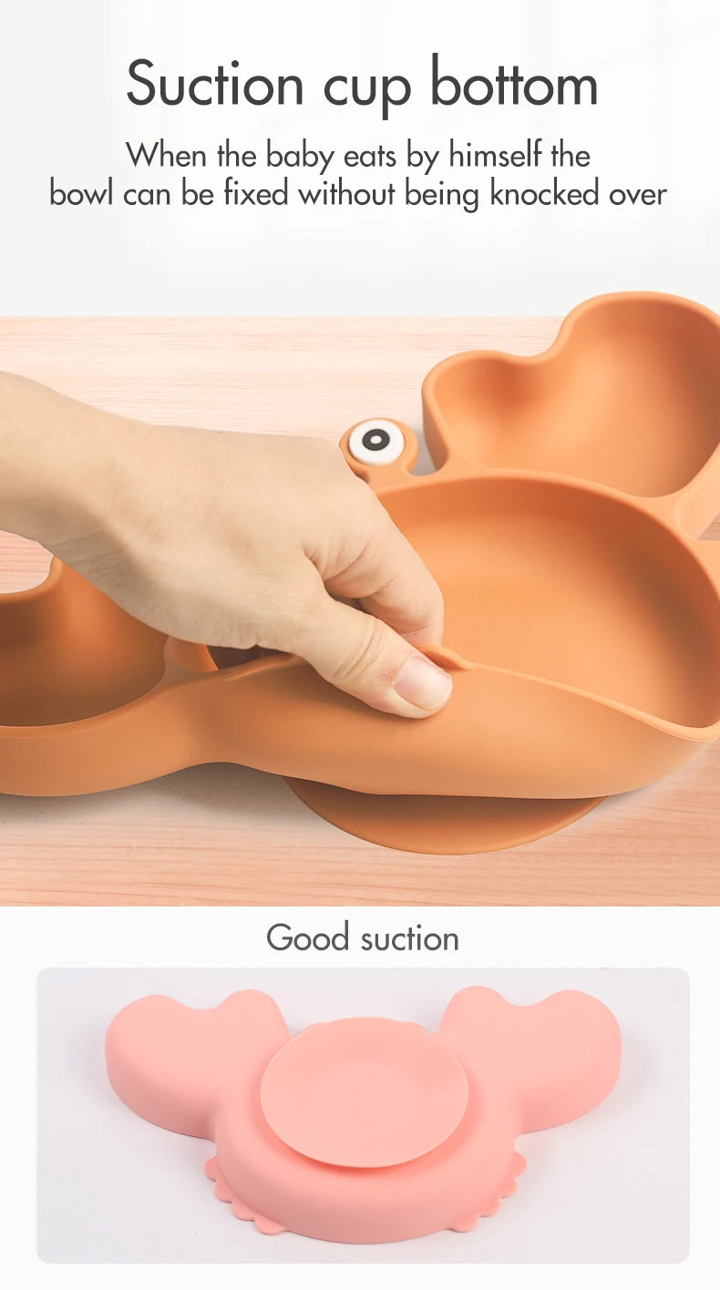 9Pcs Silicone Baby Feeding Set Dishwasher Safe Suction Bowl Bib Plate Spoon Cup (BPA Free) - LittleOzKid