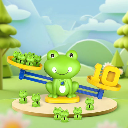 Frog Math Balance Scale, Montessori Number Learning & Counting Toy for Kids