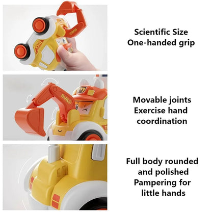 4 Toddler Press and Go Vehicle Toy