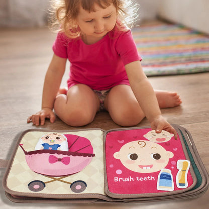 Montessori Quiet Felt Book for Toddlers & Babies – Early Learning Sensory Activity Book